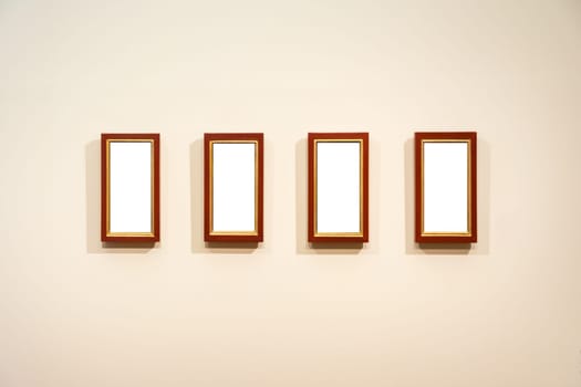 Blank Art Museum Isolated Painting Frame Decoration Indoors Wall White Template