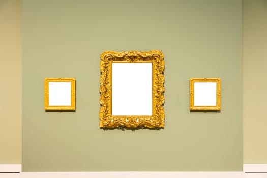 Blank Art Museum Isolated Painting Frame Decoration Indoors Wall White Template