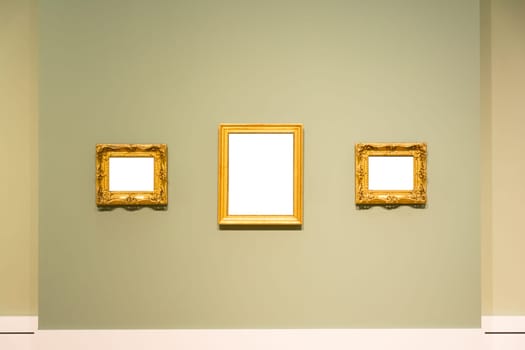 Blank Art Museum Isolated Painting Frame Decoration Indoors Wall White Template