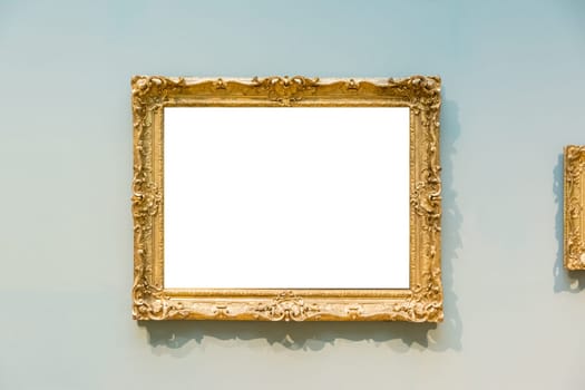 Blank Art Museum Isolated Painting Frame Decoration Indoors Wall White Template