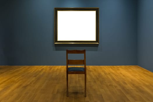 Blank Art Museum Isolated Painting Frame Decoration Indoors Wall White Template