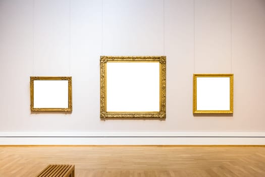Blank Art Museum Isolated Painting Frame Decoration Indoors Wall White Template