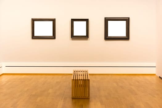 Blank Art Museum Isolated Painting Frame Decoration Indoors Wall White Template