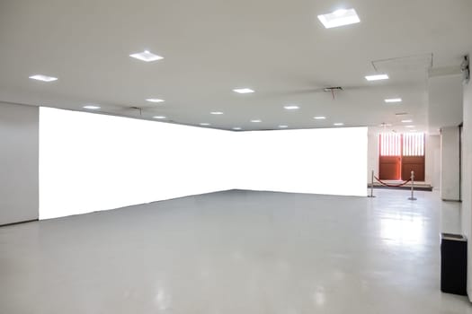 Billboard Underground Wall Mural Blank Isolated White Clipping Path