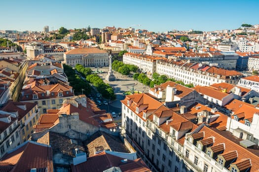 Rossio Square Lisbon Portugal Vacation Destination Sightseeing European Historic Landmark Architecture