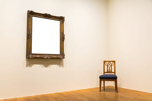 Blank Art Museum Isolated Painting Frame Decoration Indoors Wall White Template