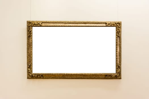 Blank Art Museum Isolated Painting Frame Decoration Indoors Wall White Template