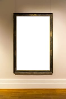 Blank Art Museum Isolated Painting Frame Decoration Indoors Wall White Template
