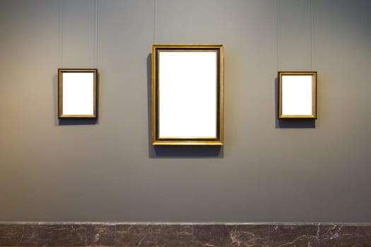 Blank Art Museum Isolated Painting Frame Decoration Indoors Wall White Template