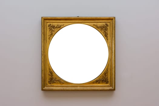 Blank White Art Gallery Frame Picture Wall White Contemporary Modern Rectangular Shape Isolated Empty