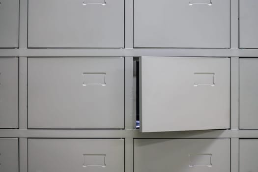Blank Metal File Cabinets Open Wall