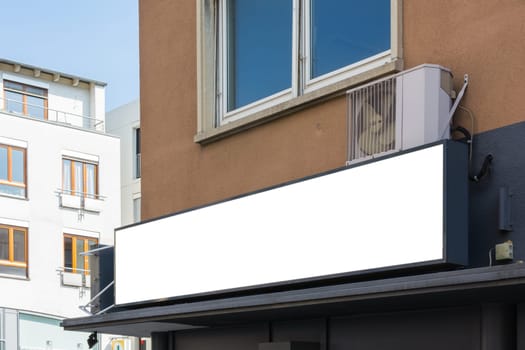 Blank Restaurant Sign Large Billboard Banner Building Corner