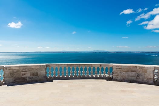 Cathedral Balcony Overlooking Ocean Panteao Nacional Blue Skies Beautiful View