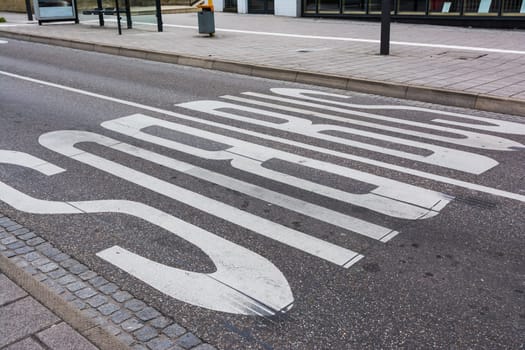 Bus Safety Markings Road Painted Lines Lanes Public Transportation City Urban