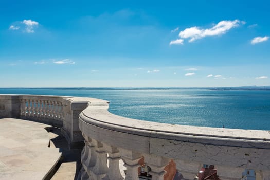 Cathedral Balcony Overlooking Ocean Panteao Nacional Blue Skies Beautiful View