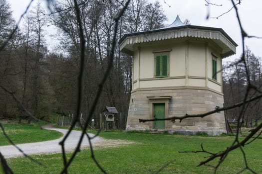 Stuttgart Rotwildgehege European Hut Park Germany Baerensee Outdoors WIlderness Path Nobody Autumn Cold