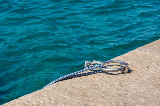 Crystal Clear Mediterranean Water Beach Ocean Closeup Texture Landscape Natural Feature Boat Anchor Dock Stone