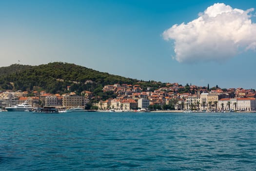 Split Croatia Daytime Landscape Panorama European City Tower Mountains Ocean View