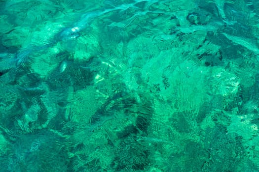 Crystal Clear Mediterranean Water Beach Ocean Closeup Texture Landscape Natural Feature