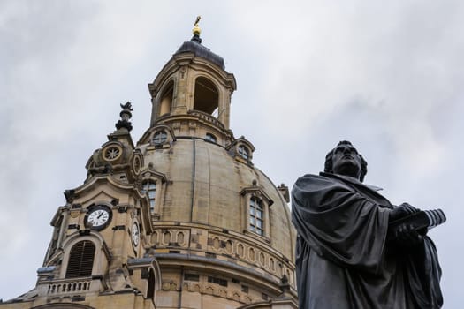 Dresden Frauenkirche Exterior City Landscape Square Marktplatz Center Architecture Beautiful Religious Monument