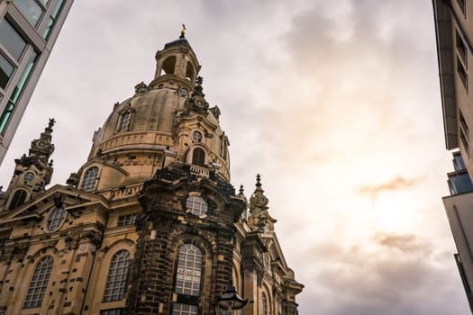 Dresden Frauenkirche Exterior City Landscape Square Marktplatz Center Architecture Beautiful Religious Monument