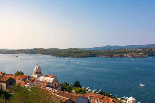 Sibenik Croatia European Vacation Destination City Landscape Ocean Summer Sightseeing
