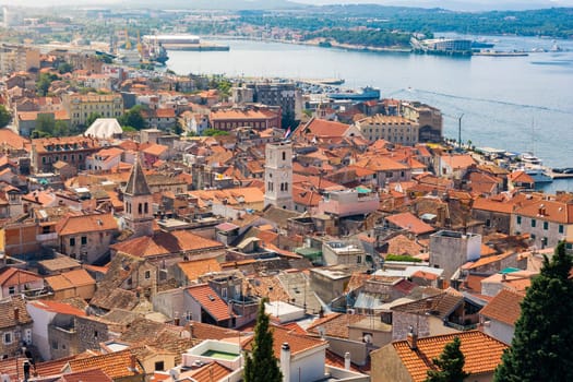 Sibenik Croatia European Vacation Destination City Landscape Ocean Summer Sightseeing