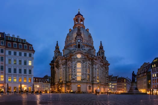 Dresden Frauenkirche Exterior City Landscape Square Marktplatz Center Architecture Beautiful Religious Monument
