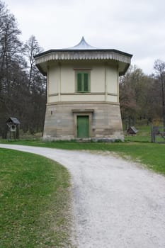 Stuttgart Rotwildgehege European Hut Park Germany Baerensee Outdoors WIlderness Path Nobody Autumn Cold