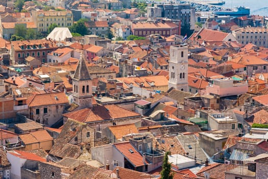 Sibenik Croatia European Vacation Destination City Landscape Ocean Summer Sightseeing