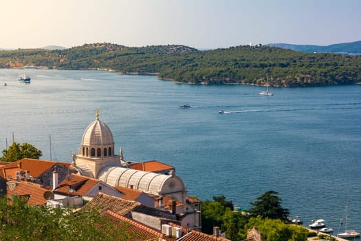 Sibenik Croatia European Vacation Destination City Landscape Ocean Summer Sightseeing