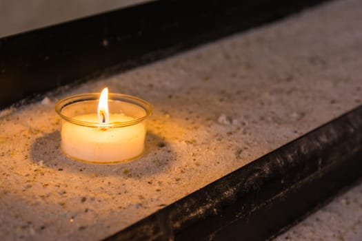 Single Tribute Candle Funeral Remembering Fire Shelf Donation
