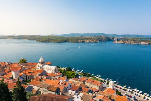 Sibenik Croatia European Vacation Destination City Landscape Ocean Summer Sightseeing