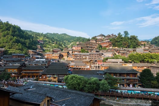 Qian Hu Miao Zhai Daytime Village Landscape, Ancient Chinese Cultural Location