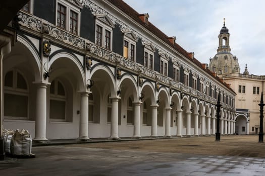 Dresden Residenzhof Castle Stalls Courtyard Medeival Interior Architecture Tourism