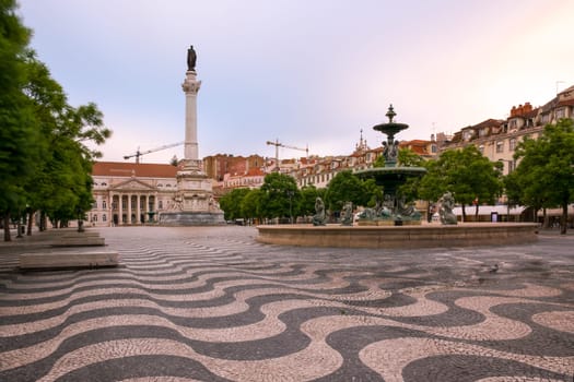 Rossio Square Lisbon Portugal Vacation Destination Sightseeing European Historic Landmark Architecture