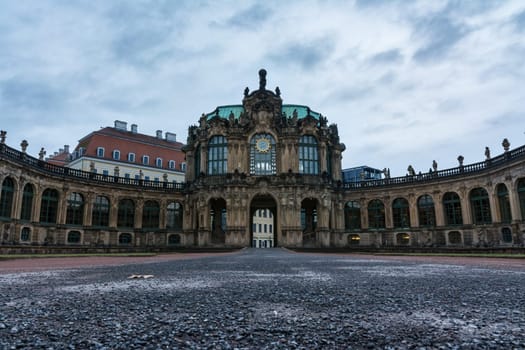 Dresden Zwinger Wall Architecture Monument Germany Travel Tourism Interior Entrance Inside Doorway Archway