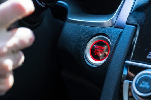 Push to Start Engine Button Automotive Interior Car Consumer