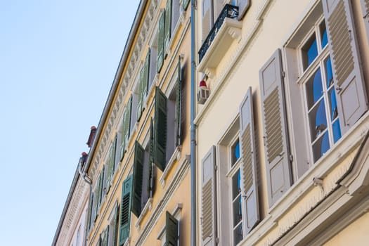 European Architecture Facade Against Blue Sky