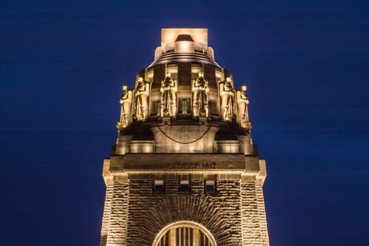 Leipzig Voelkerschlachtdenkmal Monument Battle Military Tower Destination Sights City Germany European Architecture Entrance Front See der Traenen