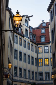 Leipzig Barthels Hof Courtyard Shopping Area Famous Medieval Spot Germany European Architecture