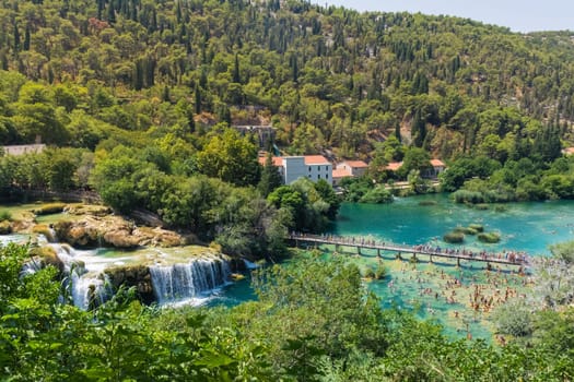 Krka River Park Falls Famous Body of Water in Croatia Beautiful Summer Destination