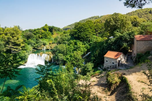 Krka River Park Falls Famous Body of Water in Croatia Beautiful Summer Destination