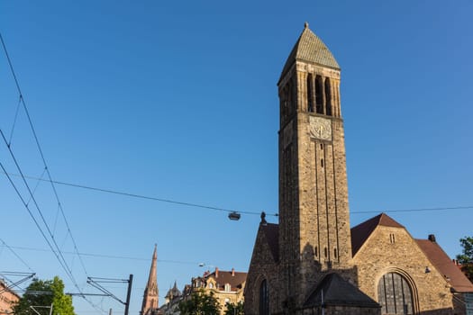 Karlsruhe Luther Church Cathedral Christian Architecture Exterior Building European Religion