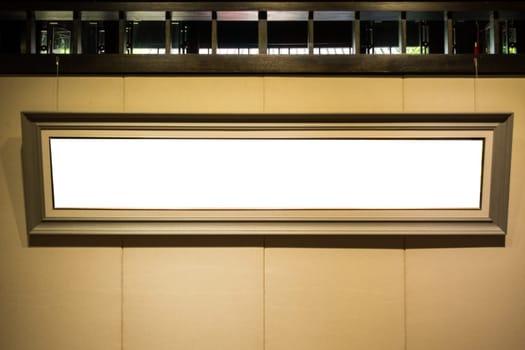 Billboard Rectangular White Mockup City Advertisement