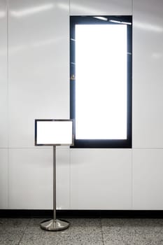 Billboard Rectangular White Mockup City Advertisement