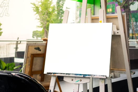 Drawing Board Billboard Rectangular White Mockup
