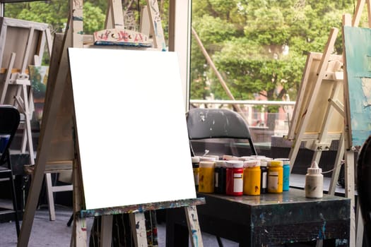 Drawing Board Billboard Rectangular White Mockup