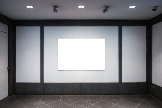 Billboard Rectangular White Mockup City Advertisement