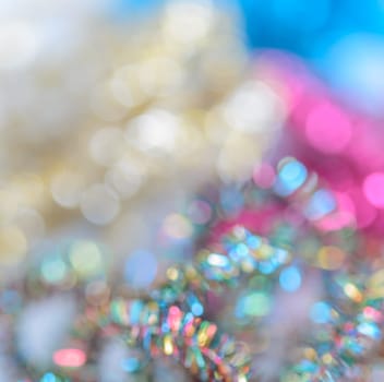 Abstract colorful bokeh background of defocused twinkling lights
